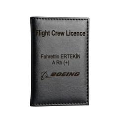 Kişiye Özel "Flight Crew Licence" Lisans ve Kart Kılıfı