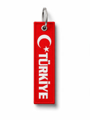 Türkiye temalı kumaş anahtarlık, PILOT SHOP BAKIRKÖY markalı, renkli ve dayanıklı anahtarlık.