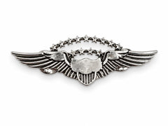 Pilot Shop Bakırköy Ayjet Silver Büyük brove, şık gümüş renkli aksesuar ve arma, detaylı ve kaliteli görünümlü.