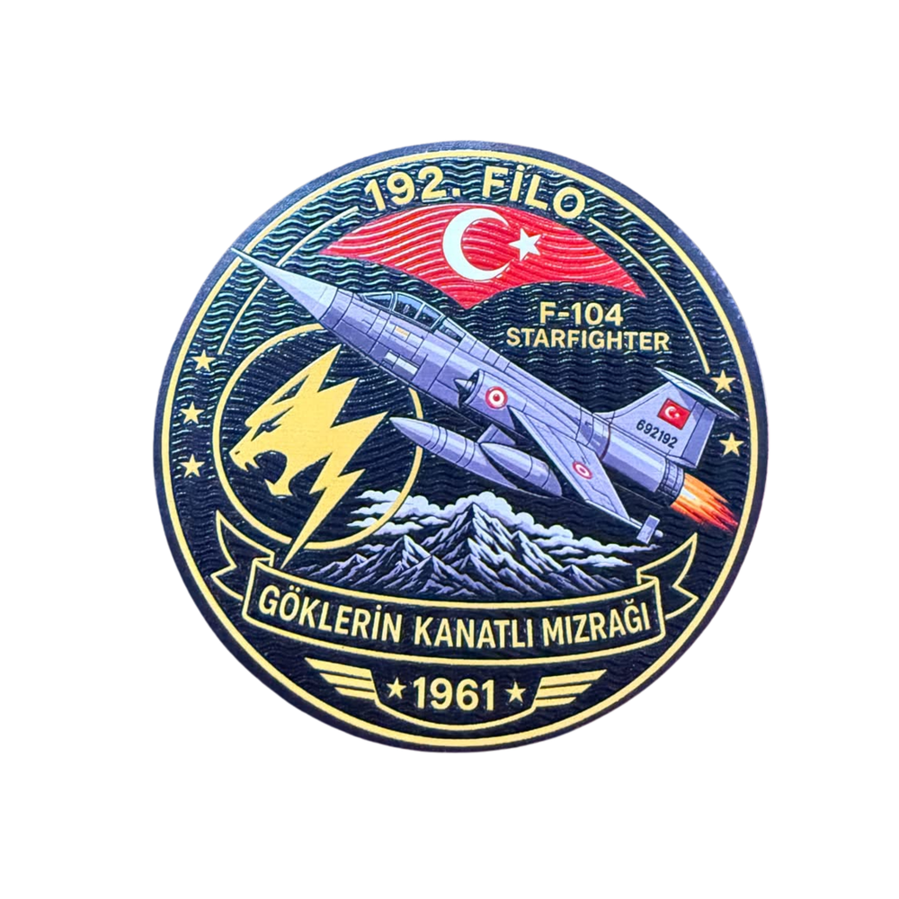 192 Filo F-104 Starfighter 3D TPU peç, cırtlı, göklerin kanatlı mızrağı hava aracı aksesuvarı, pilot temalı detaylı tasarım