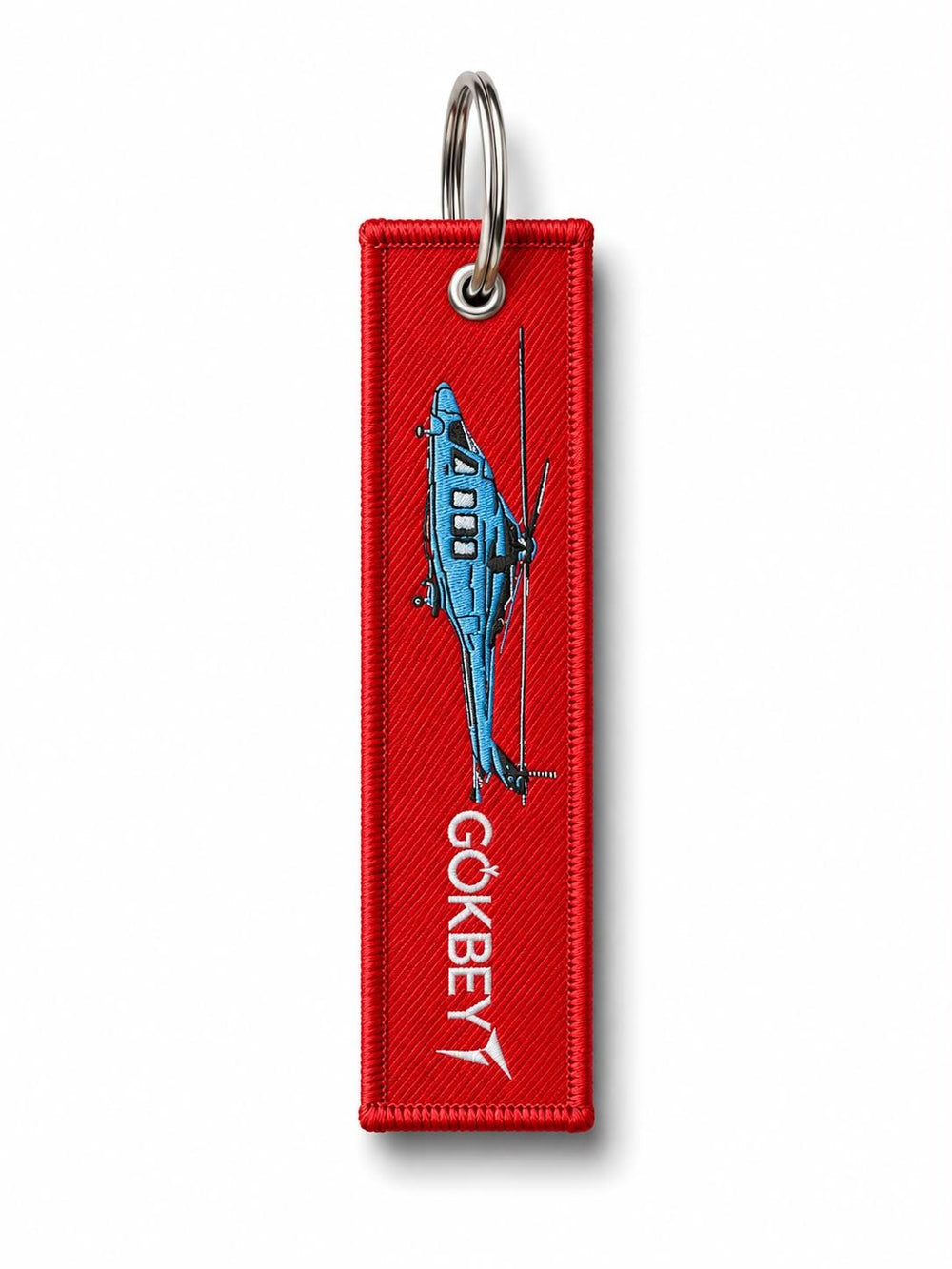 Kırmızı kumaş anahtarlık GÖKBEY tasarımı, Pilot Shop Bakırköy markasıyla akseuarlar koleksiyonundan.