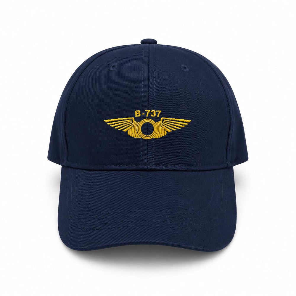 Lacivert "B-737" şapka, pilot aksesuarı, şapka modeli, PILOT SHOP BAKIRKÖY markalı şapka, detaylı görünüm