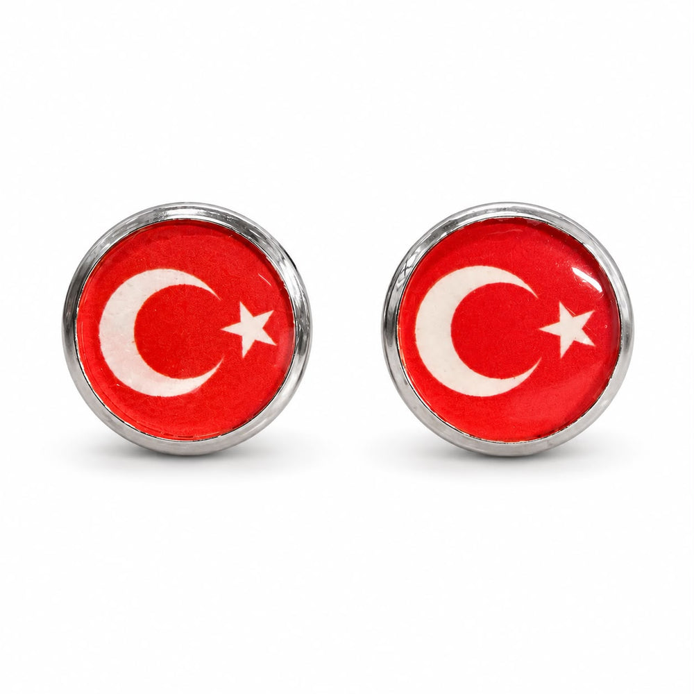 Türk bayrağı desenli şık kol düğmesi, Pilot Shop Bakırköy marka, erkek takı aksesuarları arasında.