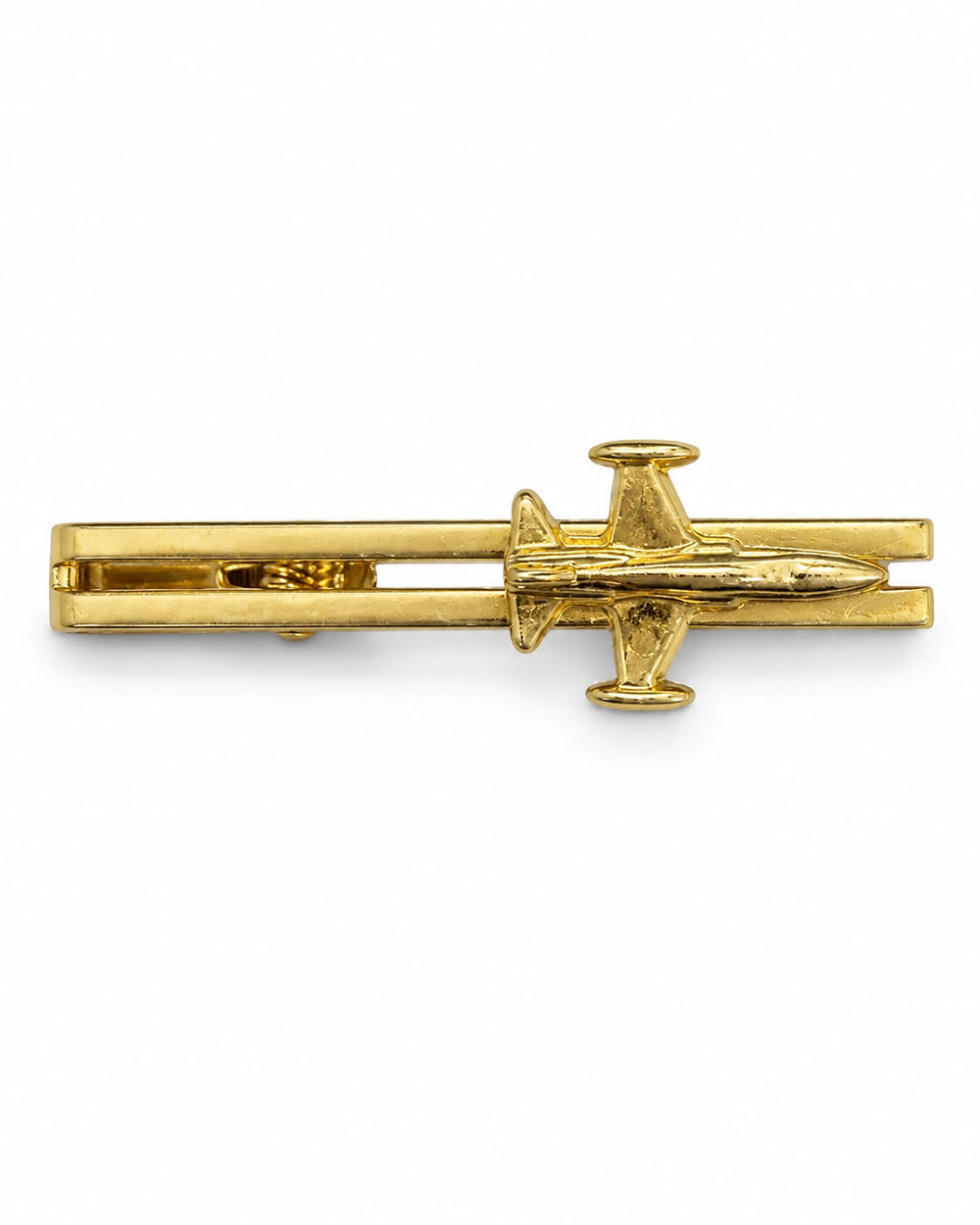 PILOT SHOP BAKIRKÖY F-5 Gold siyah kutulu kravat iğnesi, şık ve zarif takı aksesuarı, detaylı görünüm.