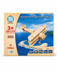Ahşap uçak modeli GP 074 Sponith Triplane, diorama veya koleksiyon için detaylı ve el yapımı uçak figürü.