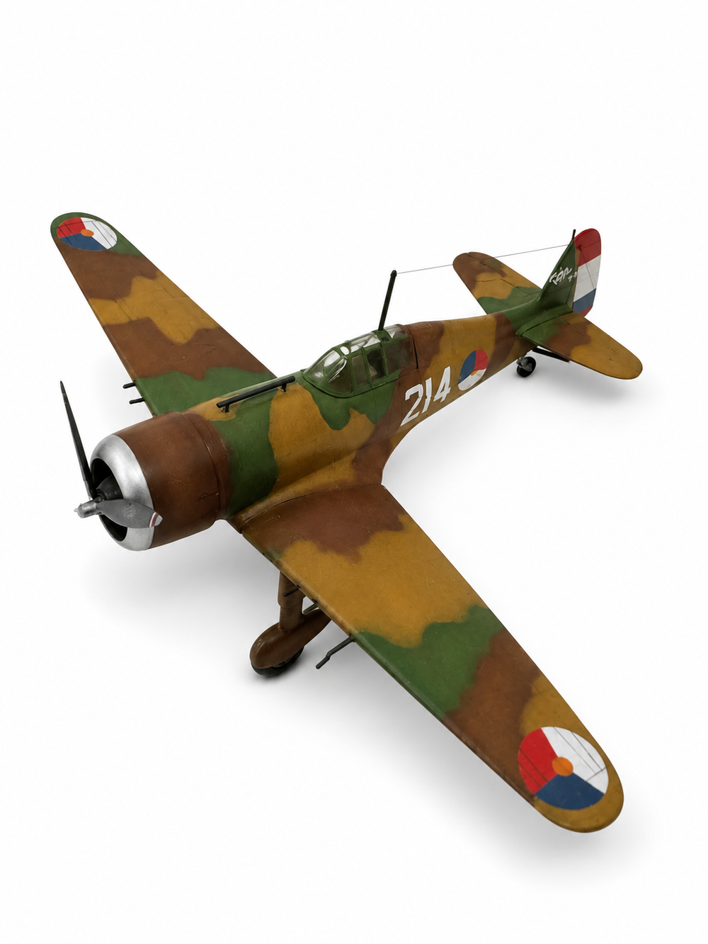 Montajlı ve boyalı Fokker D-XXI model uçağı, sergilemeye hazır, Pilot Shop Bakırköy markalı model ve maket.