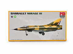 Dassault Mirage III Pm Plastik Maket, detaylı ve demonte model, uçak maketleri koleksiyonu için uygun.
