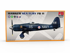 Hawker Sea Fury FB11 PM model avcı uçağı plastik maket, demonte ve detaylı görünüm, model ve maket kategorisi.