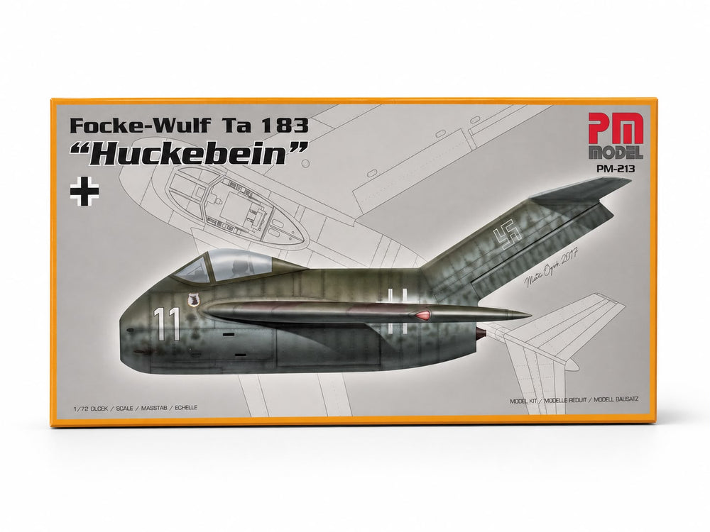 Ta-183 Focke Wolf savaş uçağı model maketi, demonte plastik maket, detaylı ve gerçekçi hava aracı modeli.