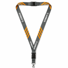 Füme renkli Airbus Sırma lanyard, profesyonel havacı kullanımı için PILOT SHOP BAKIRKÖY markası, dayanıklı ve şık tasarım