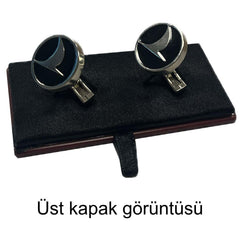 THY kol düğmesi, profesyonel havacı tasarımıyla şık metal detaylar, resmi kıyafetler için uygun.