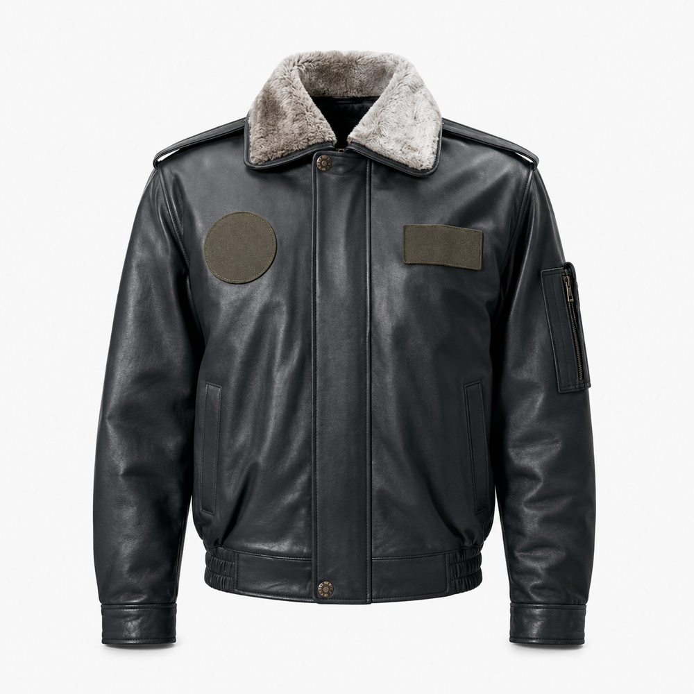 Kül Siyahı CAT3A deri pilot montu, tekstil ve uniformalar kategorisinde, şık ve dayanıklı tasarımıyla dikkat çekiyor.
