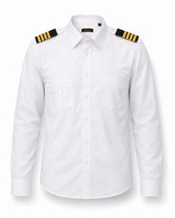 Polyester su itici kumaş uzun kollu Pilot gömlek, tekstil ve uniformalar için uygun, dayanıklı ve şık tasarım.
