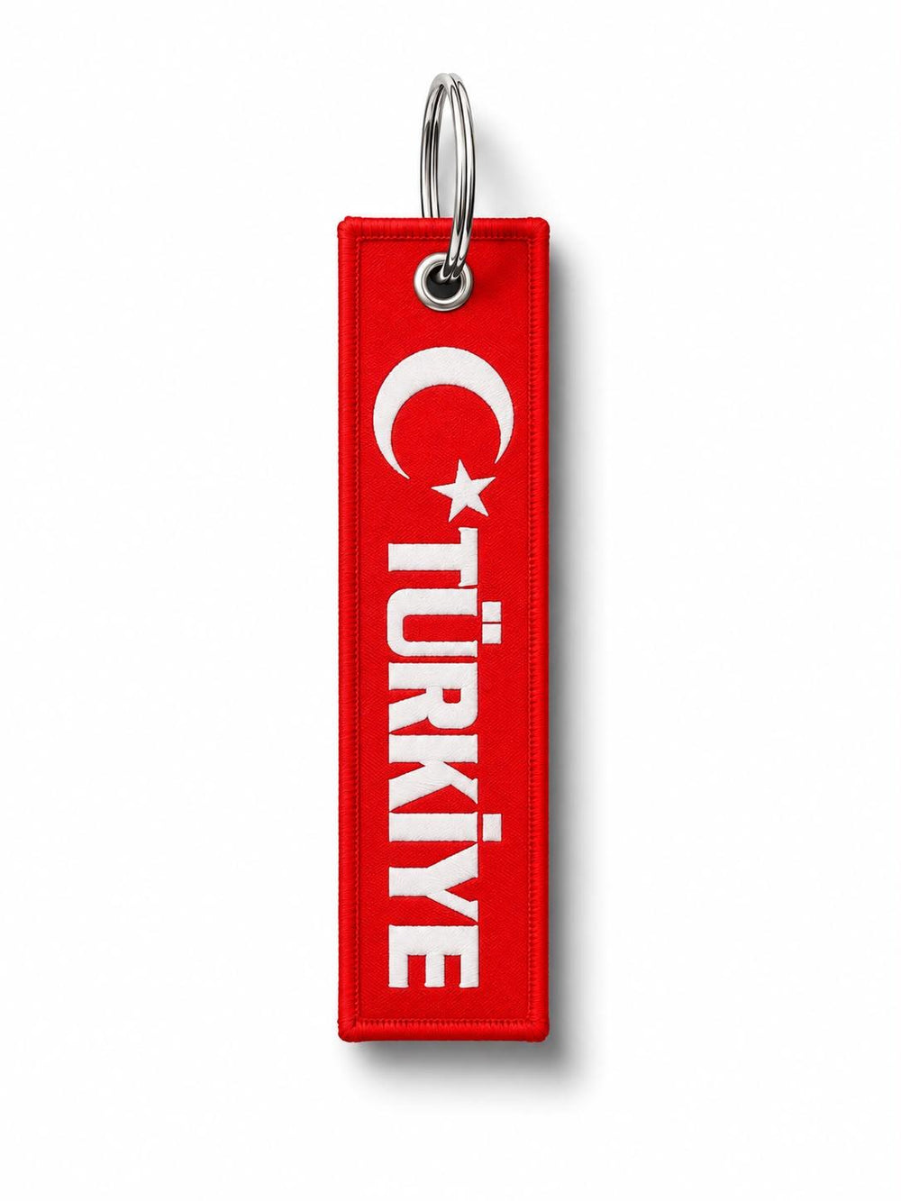 Türkiye temalı kumaş anahtarlık, PILOT SHOP BAKIRKÖY markalı, renkli ve dayanıklı anahtarlık.