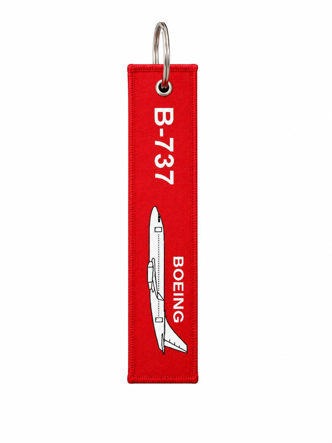 Kumaş anahtarlık B-737, Pilot Shop Bakırköy markasıyla, dayanıklı ve şık anahtarlık, detaylı kumaş tasarımıyla görünüm.