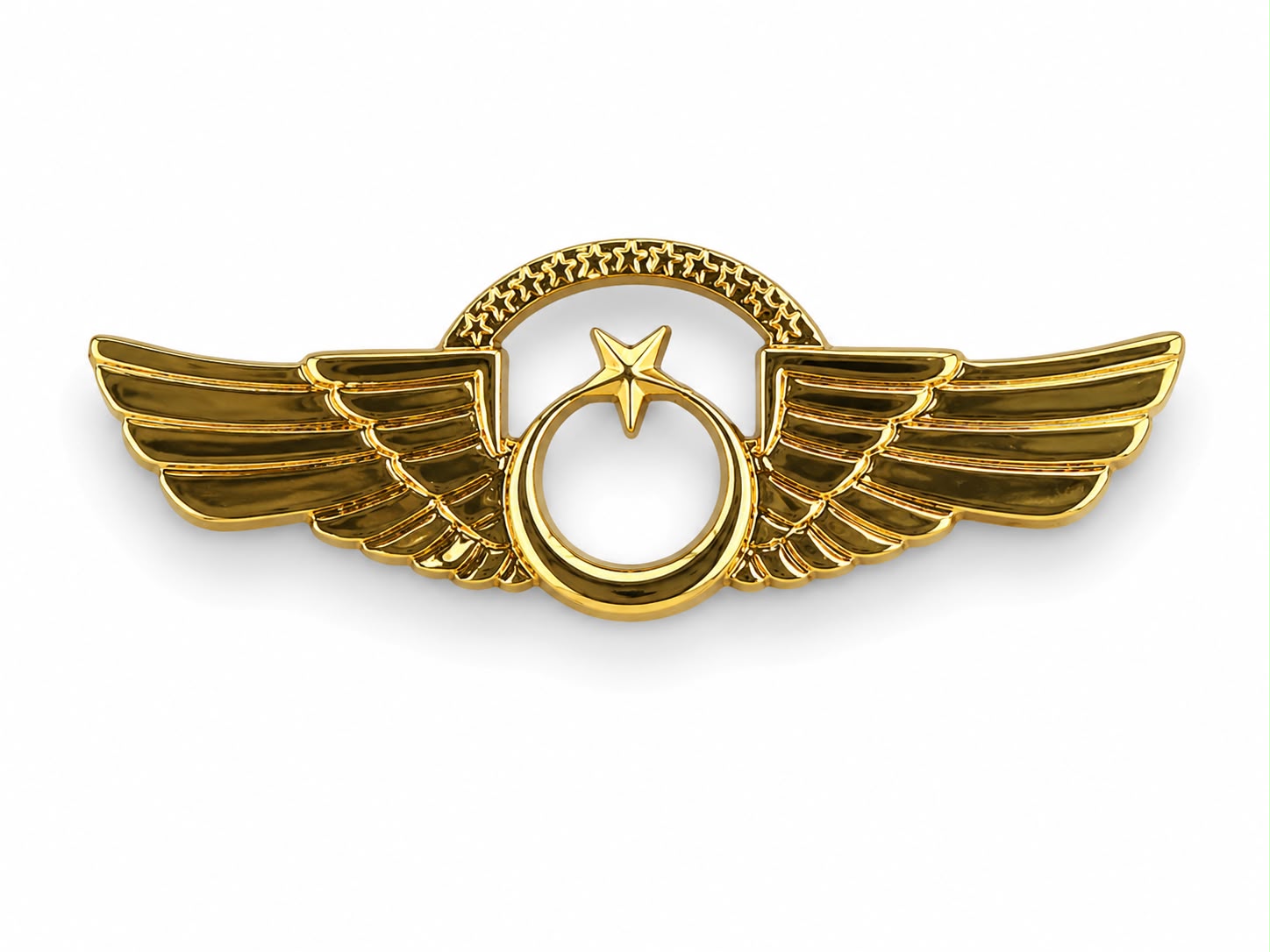 Alt metin: Pilot Shop Bakirköy markalı Brove HV K Tek Köprü Gold Büyük 70mm, altın renkli büyük boy aksesuvar.