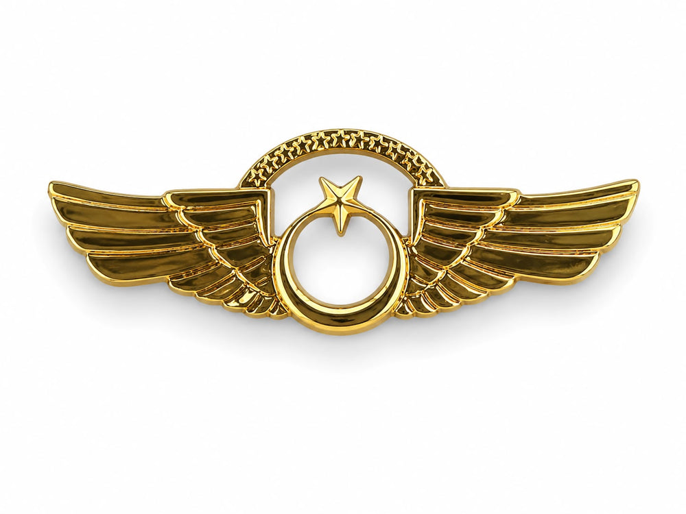 Alt metin: Pilot Shop Bakirköy markalı Brove HV K Tek Köprü Gold Büyük 70mm, altın renkli büyük boy aksesuvar.