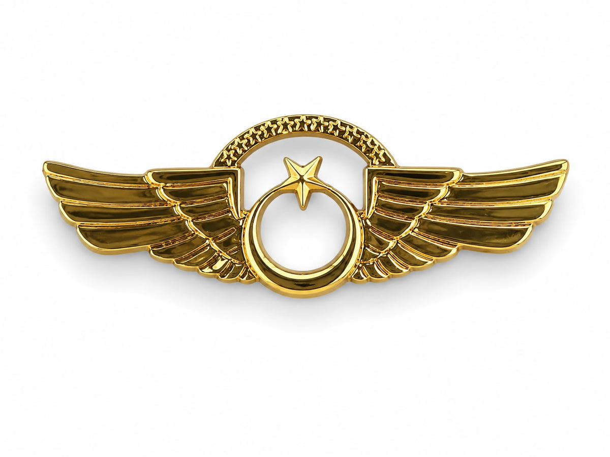 Alt metin: Pilot Shop Bakirköy markalı Brove HV K Tek Köprü Gold Büyük 70mm, altın renkli büyük boy aksesuvar.
