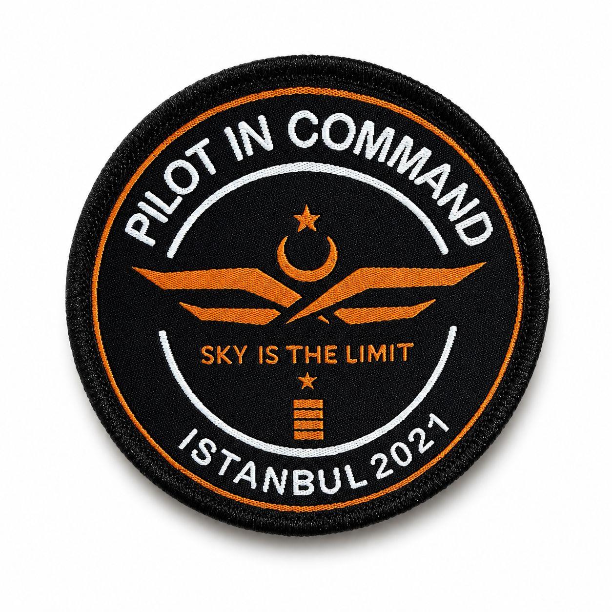 Pilot in Command dokuma peç, şık ve dayanıklı mutfak aksesuarı, uçak temalı dekoratif peç.