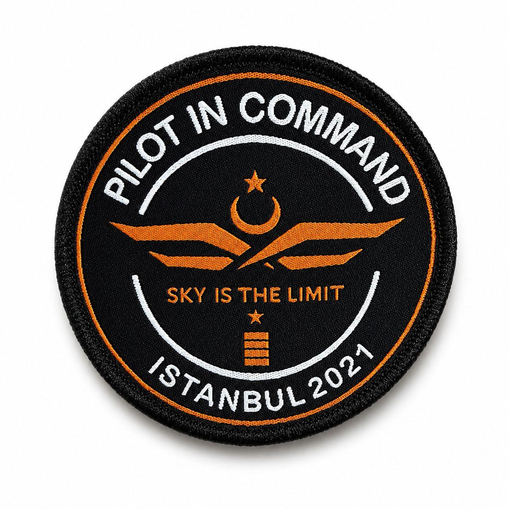 Pilot in Command dokuma peç, şık ve dayanıklı mutfak aksesuarı, uçak temalı dekoratif peç.