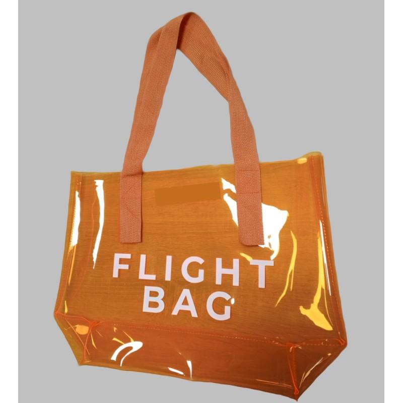 Turuncu PLAJ ÇANTASI "Flight Bag" Pilot Shop Bakırköy markalı hafif ve şık plaj çantası, rahat taşımak için uygun.