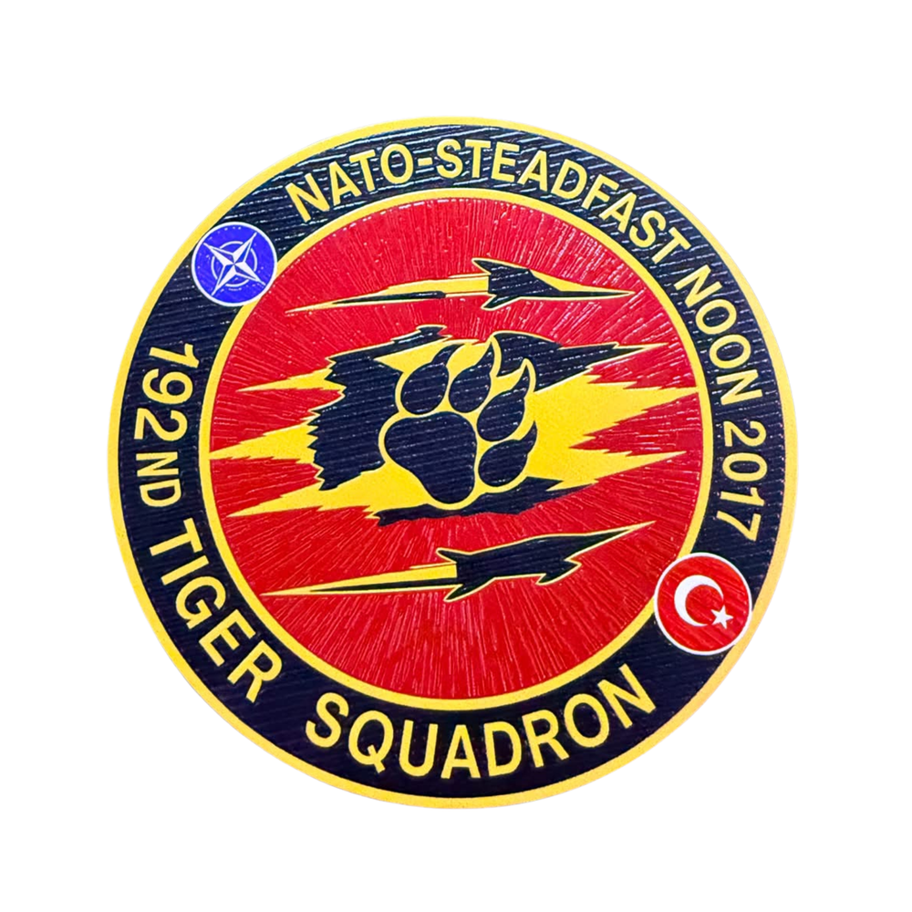 192. Tiger Tümen NATO Steadfast Noon 2017 3D TPU peç cırtlı, askeri tarz aksesuar, detaylı ve dayanıklı tasarım