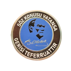 3D TPU ata-pec, Atatürk silüeti ve sözleri içeren cırtsız aksesuar, şık ve dayanıklı tasarım.