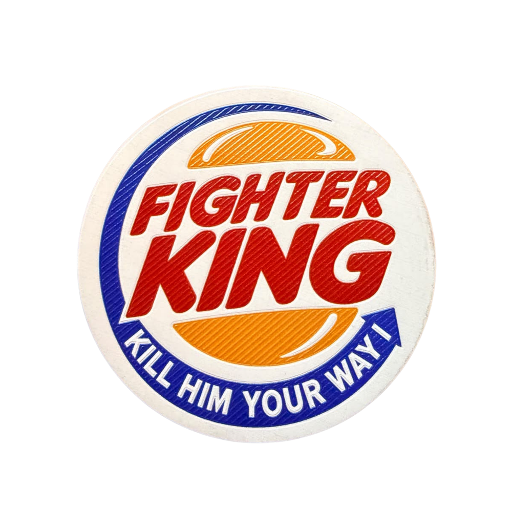 Fighter King Kill Him Your Way 3D TPU peç cırtlı aksesuarlı, dayanıklı ve şık koruyucu yüz maskesi, TPU malzemeden yapılmış.