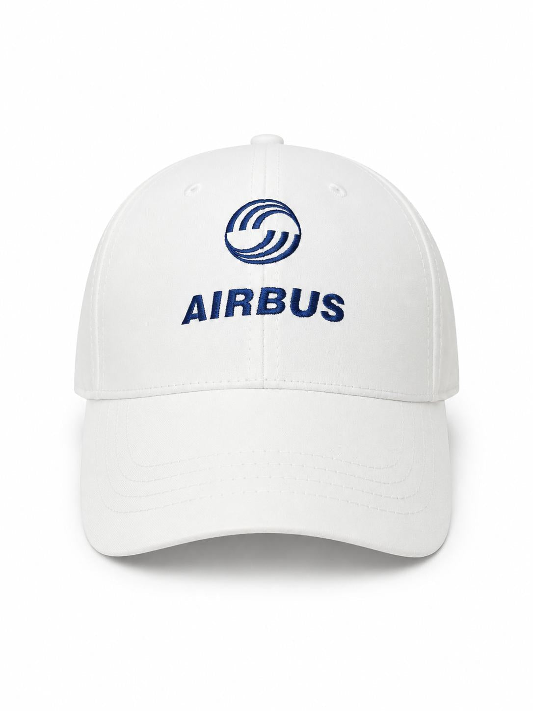 Beyaz Airbus temalı şapka, pilot aksesuarı, pilot shop Bakırköy markalı, detaylı ve şık tasarım.