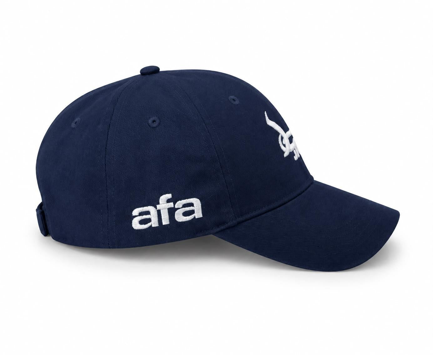 Lacivert "AFA Diamond" şapka, şık ve rahat aksesuar, PILOT SHOP BAKIRKÖY markasıyla, detaylı tasarım ve modern görünüm.