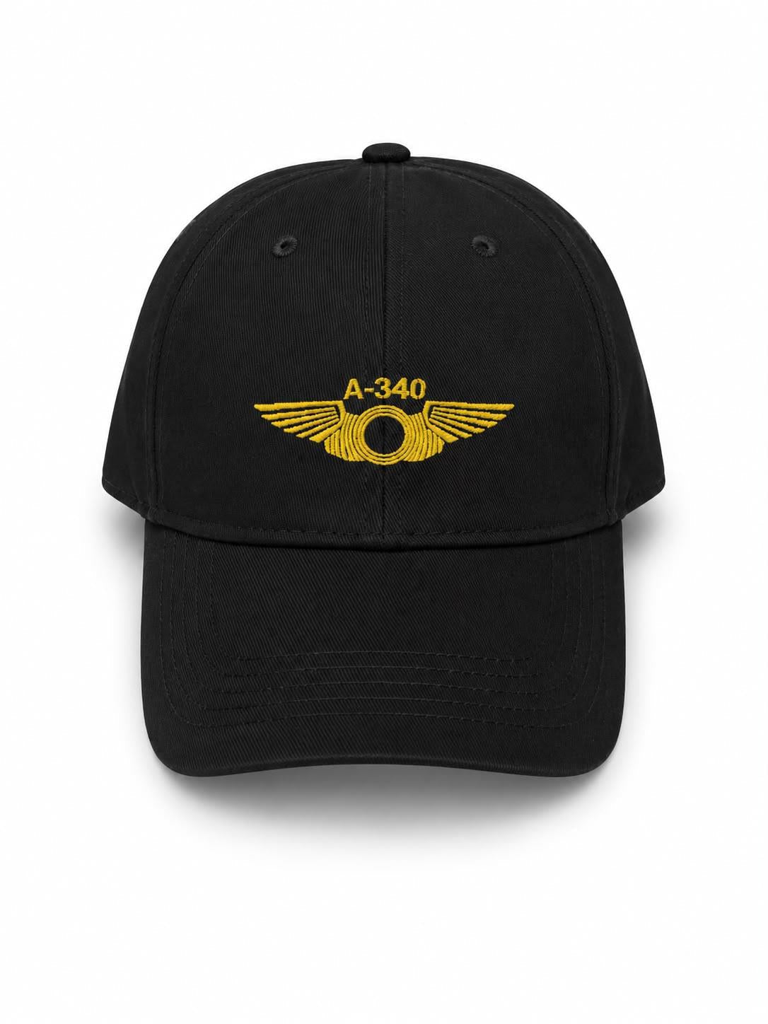 Siyah Pilot Shop Bakırköy A-340 şapka, şık ve rahat aksesuar, üst kısmında siyah renk ve modern tasarım detayıyla.