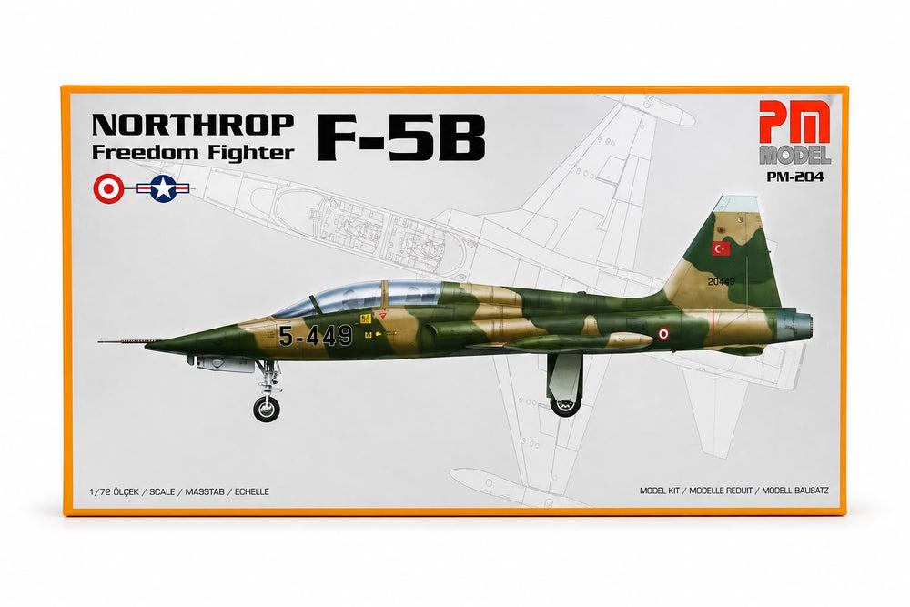 Northrop F-5 B Freedom Fighter PM model uçak maket kiti, plastik demonte uçak modeli, detaylı hava aracı maket.