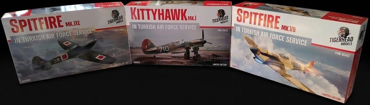 Türk Hava Kuvvetleri hizmetinde TIGERHEAD Seti 3 efsane modeli, 1/48 ölçek, model ve maket koleksiyonu için.