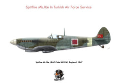 Türk Hava Kuvvetleri hizmetinde TIGERHEAD SPITFIRE Mk. IXE model uçağı, 1/48 ölçek, detaylı maket ve nostalji koleksiyonu.