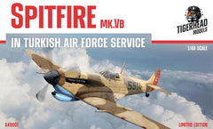 Türk Hava Kuvvetleri hizmetinde Tigerhead Spitfire Mk. Vb model uçağı, 1/48 ölçek, detaylı maket ve nostalji koleksiyonu.