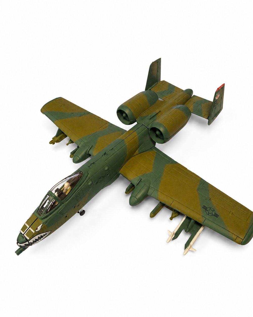 Montajlı ve boyalı A-10 maket uçak modeli, sergilemeye hazır, detaylı pilot shop Bakırköy ürün görseli.