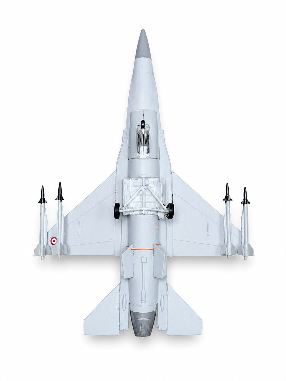 Montajlı ve boyalı F-16 model uçağı, sergilemeye hazır, detaylı savaş uçağı maketi, Pilot Shop Bakırköy markalı.