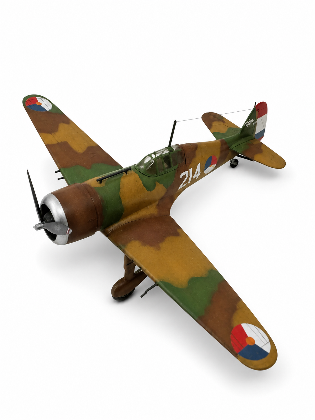 Montajlı ve boyalı Fokker D-XXI model uçağı, sergilemeye hazır, Pilot Shop Bakırköy markalı model ve maket.