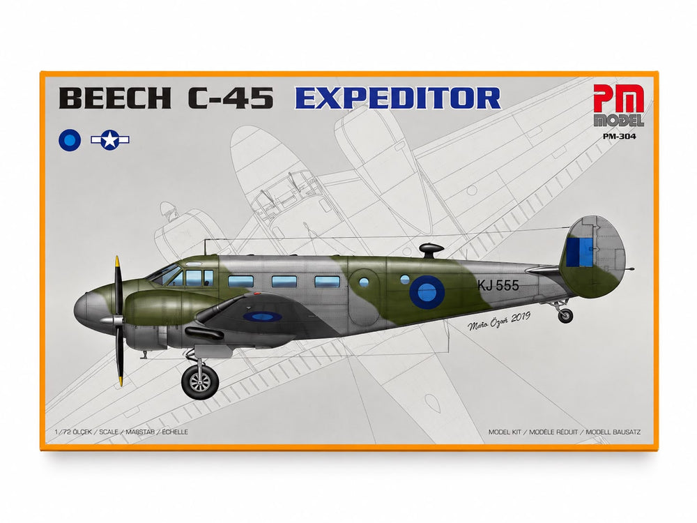 Beechcraft C-45 Expeditor Burma model uçağı, demonte plastik maket, eğitim uçağı detayları, Pilot Shop Bakırköy.
