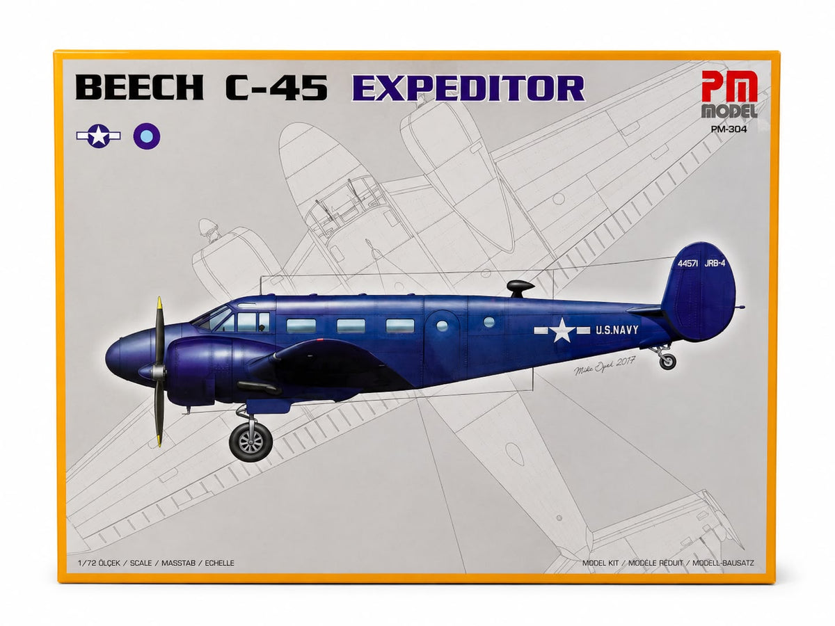 Beechcraft C-45 Expeditor US Navy plastik maket, eğitim uçağı modeli, demonte ve detaylı, Pilot Shop Bakırköy yapımı