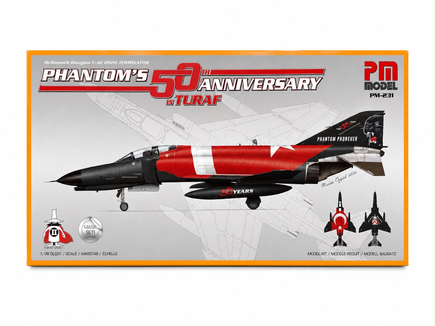 F-4 E Phantom 50th Anniversary TURAF model ve maket, detaylı ve gerçekçi tasarım, Pilot Shop Bakırköy tarafından yapılmıştır.