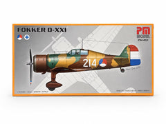 Fokker D-XXI PM model maket uçak, demonte plastik uçak kiti, detaylı ve gerçekçi görünüm, maket ve model yapım ürünü.