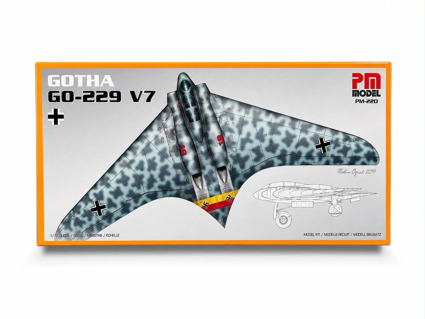 Gotha 229 V7 model ve maket, detaylı pilot ve gövde tasarımıyla gerçekçi görünümlü model maket.