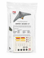 Gotha 229 V7 model maket, detaylı metal ve plastik parçalarla gerçekçi görünüm, uçak modeli koleksiyonu için ideal.