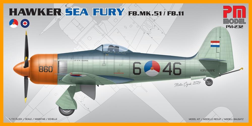 Hawker Sea Fury FB.MK.51 ve FB11 model demonte plastik maket, detaylı uçak modeli, plastik maket koleksiyonu.