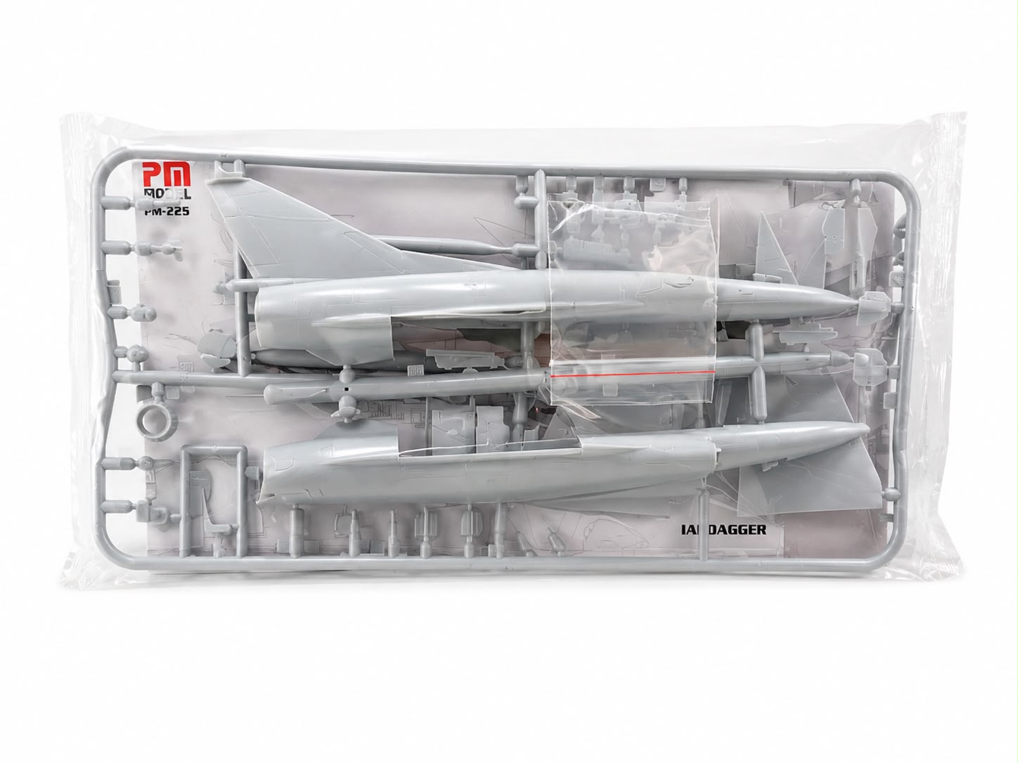 Demonte plastik IAI Dagger PM model uçak maket seti, detaylı ve gerçekçi tasarım, uçak modeli yapım hobi ürünü.