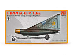 Lippisch P.13a Ramjet Pm savaş uçağı model maketi, demonte plastik yapı, detaylı ve gerçekçi görünüm.