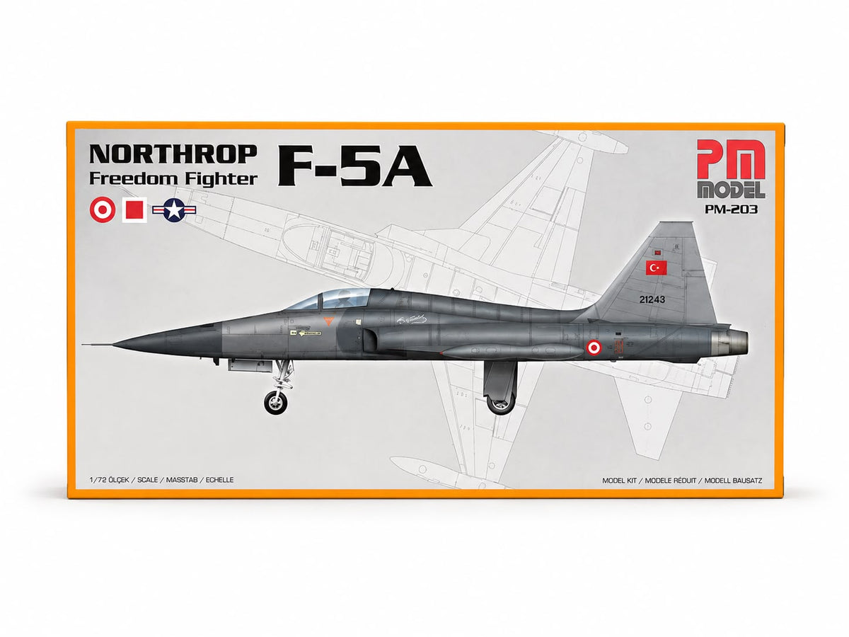 Northrop F-5 A Freedom Fighter PM model uçak maket kiti, plastik demonte uçak modeli, detaylı ve gerçekçi görünüm.