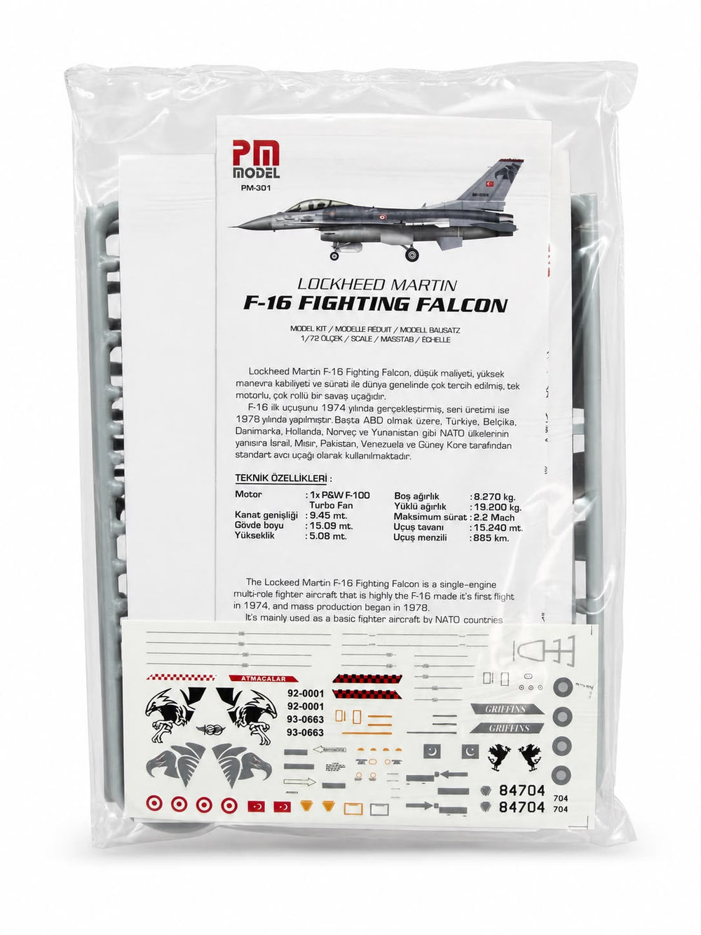 Lockheed Martin F-16 Fighting Falcon plastik uçak maket seti, detaylı ve gerçekçi model, pilot shop Bakırköy markası.