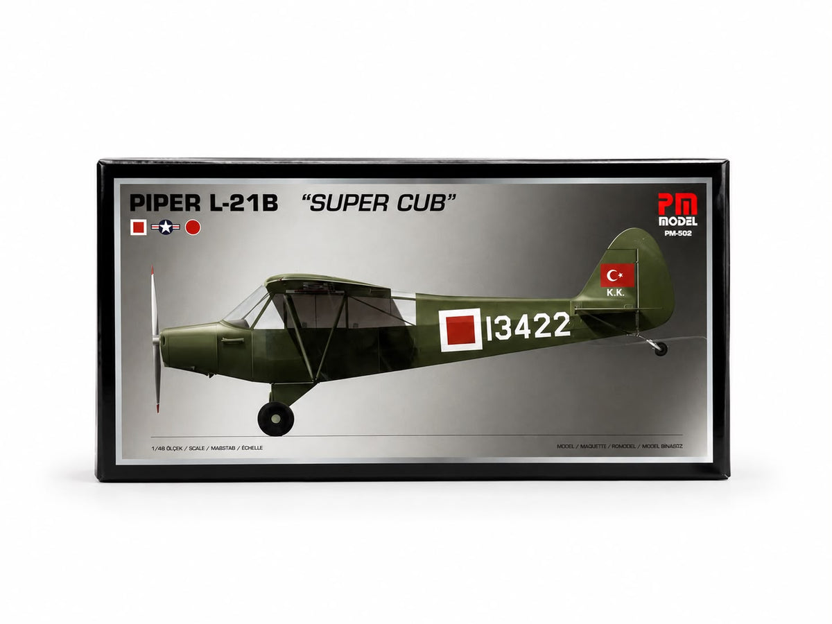 Piper L-21 Super Cub plastik maket modeli, PM Model PM 502, detaylı ve gerçekçi görünüm, MODEL & MAKET kategorisinde.